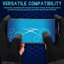 2pcs Gaming Gloves + 6pcs Finger Sleeves, Anti-Sweat, Ultra-Thin, Breathable Touch Screen Gloves With Thumb Covers, Suitable For Smartphones - Multicolor - View 6