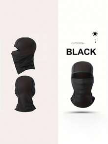 1/2/3件装男女通用透气拉链面罩，防风滑雪面罩，颈套，适用于户外运动、跑步、徒步、钓鱼、滑雪、骑行 - 頭套式 - 查看 9