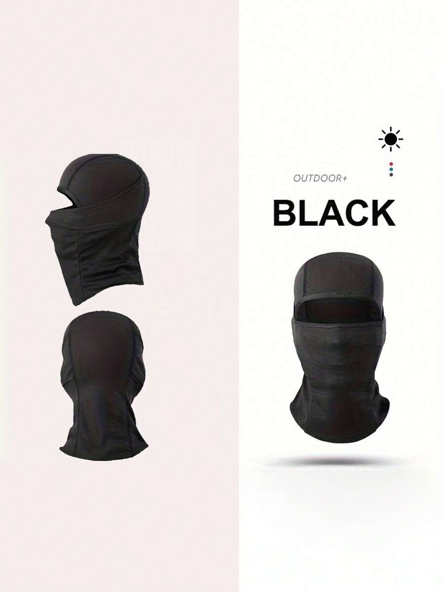 1/2/3件装男女通用透气拉链面罩，防风滑雪面罩，颈套，适用于户外运动、跑步、徒步、钓鱼、滑雪、骑行