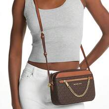 Michael Kors Jet Set Item Printed Lady Single Shoulder Crossbody Camera Bag 35S1GTTC9B BROWN - 棕色35S1GTTC9B BROWN - 查看 2