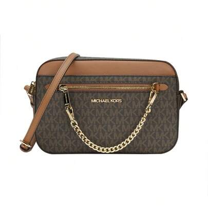  Bolso bandolera para cámara de un solo hombro con estampado Jet Set Item de Michael Kors 35S1GTTC9B MARRÓN