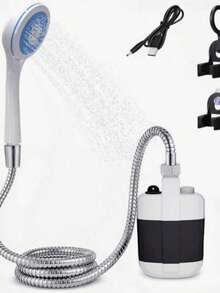 Ducha recargable portátil para camping, viajes, hogar, jardín, ducha de mano, con filtro de agua. - Blanco - Ver 1