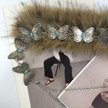 新款蓬松Y2K复古D.I.A仿皮草腰链，多层高端 - 深金色 - 查看 12