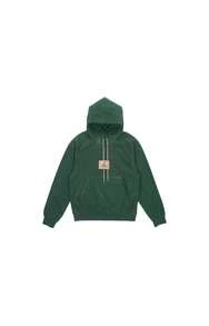 Casual Print Sport Fleece Pullover Hoodie Green Tops Men - Multicolor - View 2