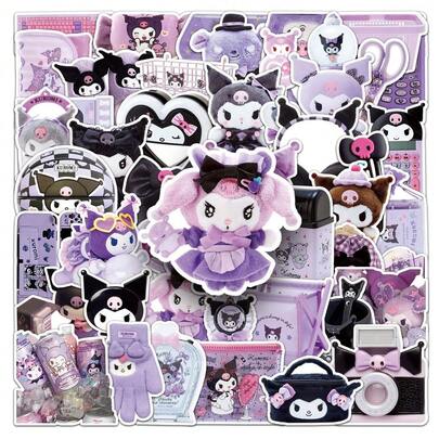  50Pcs Kuromi INS Style Stickers - Sanrio Kawaii Decor For Phone Case/Guka/Boba Cup/Journal - DIY Friendly