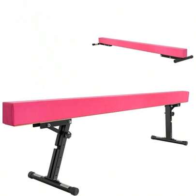 8-Foot Balance Beam, The Perfect Gymnastics Practice Beam, Can Improve Balance, Coordination, And Core Strength, Suitable For Learning Of Rollovers, Walking, Handstands, And Jumping At Home Or In The Gym