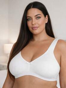 Plus Size Bra With Padded Straps In Super Reinforced Foam Support M To 52 Cléo - trắng - Xem 1