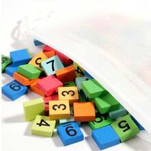 木制彩虹九宫格数独益智游戏套装，含数独书，桌面益智互动游戏玩具，适合男孩女孩逻辑思维训练，儿童生日礼物，数学学习教育玩具 - 彩色 - 查看 10