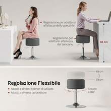 Vanity Stools - Grey - View 6