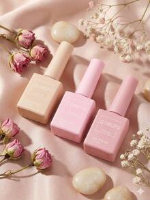 GMUME 3支/套 15毫升 透明裸粉色凝胶指甲油，乳白色肌肤色调，法式美甲底色，自然日常办公妆容，可卸UV/LED指甲油，需搭配底油和亮油使用 - 彩色 - 查看 4