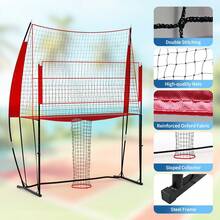 11FT Adjustable Height Portable Volleyball Net Rebounder For Practicing Volleying, Bumping, Spiking With 5 Angle Customization - B - View 4