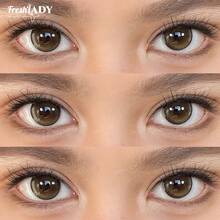 FRESH LADY FreshLady 1 cặp kính áp tròng 14.2mm màu nâu tự nhiên trang điểm hằng ngày đi chơi tiệc lễ hội - Rỉ Nâu - Xem 6
