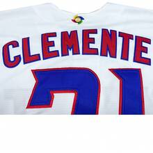 MEAN MACHINE Men's #21 Puerto Rico Roberto Clemente White Baseball Jersey,Letter Embroidery World Baseball Classic Jersey,Game Day Gift - 白色 - 查看 6