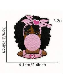 15PCS Fashionable Girl Pattern Iron On Patches, Sew On Embroidered Applique Repair Patch DIY Crafts Projects For Clothing Jacket Jeans Pants Dress Backpack Hat Decorations Gifts - Multicolor - View 8