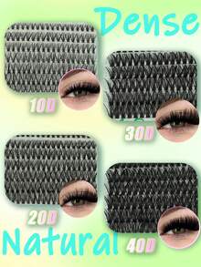 Large Capacity 640 Individual False Eyelashes, 8-16mm D-Curl, DIY Natural Lash Creation, Ultra-Thick And Soft, Extremely Smooth, Ultra-Lightweight, Reusable, Segmented Individual False Eyelashes, Eyelash Extension Kit, Suitable For Travel, Daily Use (Beginner-Friendly), Weddings, Dates, Parties, Holidays, Etc. False Eyelashes, Eyelash Clusters, Eyelash Kit (10D/20D/30D/40D) - D - View 3