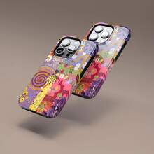 Una elegante funda para teléfono que no incluye cordón ni soporte. Funda para teléfono a la moda con os de collage a prueba de golpes, diseño vintage, interesante y artístico de mariquita y collage floral, compatible con 17 16 15 14 Pro Plus 13 12 11. Regalo de primavera, cumpleaños. - Multicolor 2 - Ver 6