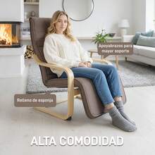 HOMCOM Sillas de sala de estar - Marrón - Ver 3