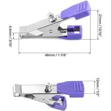 Veterinary Electrode Clip, 5 Pack Universal Accurate EKG/ECG Limb Clip Multi-Function Clamp Adapters for Electrode Resting Tabs, - 5 piezas - Ver 8