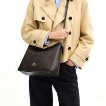 Coach Laurel Printed Women's Single Shoulder Handbag CV975IMXAQ - 胡桃木色佐黑色CV975IMXAQ - 查看 2