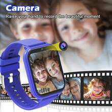Reloj inteligente para niños de 1,83 pulgadas con cámara, álbum de fotos de crecimiento, 18 juegos integrados, calculadora/calendario/linterna LED, unisex para niños y niñas - Multicolor - Ver 6