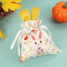 2026 New Easter Bunny Ear Drawstring Bag, Cute Rabbit Candy Bag, Perfect Gift For Birthday, Surprise, Holiday, Couple, Halloween, Christmas, Gamer - Multicolor - View 6