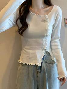 Women Knit Tops - White - View 5