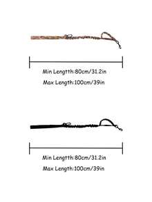 1 套迷彩战术宠物背带和牵引绳套装，带口袋、可调节项圈和胸围，适合中型/小型战术犬 - 彩色 - 查看 7