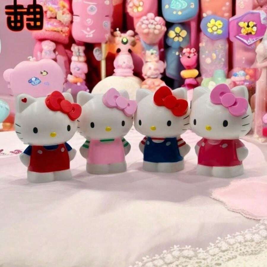 SANRIO （已授权）- 多功能收纳卡通创意简约桌面笔筒，化妆刷收纳管，桌面摆件，精美节日礼物笔筒，大容量办公桌整理刷DIY收纳管，塑料材质，小巧设计 - 彩色 - 查看 1