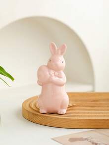 1 peça de coelho de cerâmica - Estilo minimalista e fofo, ideal para decoração de Páscoa, decoração de mesa, decoração de aparador na entrada da sala de estar, decoração de festas de fim de ano, presente perfeito - Multicolorido - Ver 18