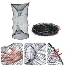4Pcs CRAB TRAP NET CRAB PRAWN SHRIMP CRAYFISH LOBSTER EEL BAIT FISHING POT BASKET - 30*60cm - View 10
