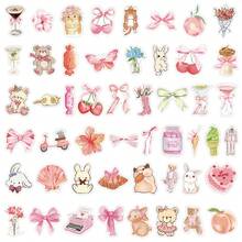 50PCS Pink Stickers High-Quality And Beautiful Stickers For Scrapbook, Journaling, Laptop, Bumper, Skateboard, Water Bottles, Computer, Phone, Hard Hat, Car Stickers And Decals - Random Style - View 3