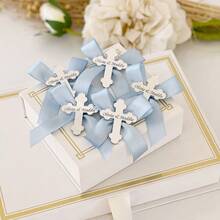 Personalized Baptism Favor Tag, Acrylic Mirror Gold Cross Tags, Thank You Tag, Baptism Tags For Favors, Mi Tag, Custom Baptism Name - Multicolor - View 5