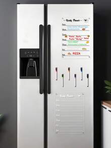 1 Bộ Bảng Tin Nhắn Từ Tính Có Thể Xóa Được Dán Tủ Lạnh, Bảng Lên Kế Hoạch Tuần Hình Chú Chó Con Dễ Thương, Nhãn Dán Bảng Trắng Từ Tính - Nhiều màu - Xem 1