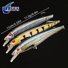 2pcs Colorful Sinking Minnow Fishing Lures-Realistic Design Artificial Baits With Vibrant Patterns For Freshwater Saltwater Fishing - Multicolor - View 9