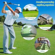 Golf Swing Pro Trainer: Portable Retractable Stick With Click Feedback For Enhanced Grip, Tempo & Consistency - 1__ - View 3