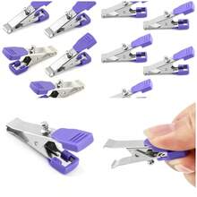 Veterinary Electrode Clip, 5 Pack Universal Accurate EKG/ECG Limb Clip Multi-Function Clamp Adapters for Electrode Resting Tabs, - 5 piezas - Ver 1