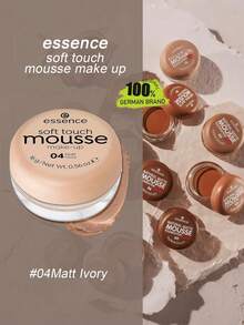 Essence 04 柔滑慕斯粉底液，温和不刺激，慕斯质地，丝滑触感，天鹅绒般柔软，哑光妆效，自然遮瑕，轻盈亲肤，天然成分，16克/0.56盎司 - 04 - 查看 1