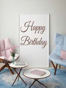 2pcs/Set 11.81*23.5in/11.81*25.5in "Happy Birthday" Balloon Arch Stickers, Wall Decor, Party Decoration - 2pcs - View 3