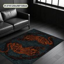 1pc Leopard Print Rug, Red Lips Rug, Pop Art Rug, Bold Statement Area Rug, Funky Living Room Decor, Animal Print Rug, Glamorous Home Rug, 84*60inch,Perfect Choice For Christmas ,Stylish And High-Quality Rugs, Perfect For Christmas Decorations And GiftsHome Decor, The Best Choice For Gothic-Style Birthday Gifts - Nhiều màu - Xem 8