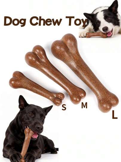 仿真骨头造型狗狗磨牙玩具，适合幼犬及小型/中型犬，有助于清洁牙齿，减少口臭，缓解无聊，消耗精力，是一款互动宠物玩具。