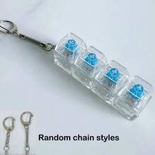 1pc Keyboard Shaped Stress Relief Toy - Push Button Keychain, Adult Finger Toy Gift For Office - Multicolor - View 15