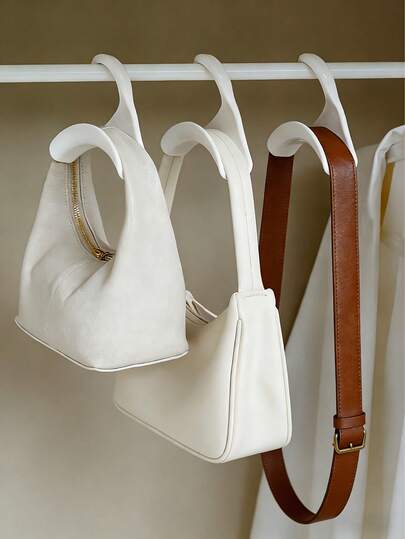 ตะขอและที่แขวนจัดเก็บเสื้อผ้าอเนกประสงค์สำหรับกระเป๋า, หมวก, ผ้าพันคอและเครื่องประดับ – ขาตั้งจัดแสดงประหยัดพื้นที่สำหรับจัดระเบียบตู้เสื้อผ้า, ตะขออเนกประสงค์สำหรับบ้านและร้านค้าปลีก, ชั้นวางกระเป๋าเข้าถึงง่าย, โซลูชันจัดระเบียบที่ทันสมัยและใช้งานได้จริงสำหรับการจัดแสดงแฟชั่นในการตกแต่งภายในตู้เสื้อผ้าที่ทันสมัย, ความจุสูง, ไม่ต้องเจาะรู, พื้นผิวสัมผัสอ่อนโยน, กันฝุ่น, เรียบร้อยและเป็นระเบียบ, ที่เก็บของที่เข้าถึงได้ง่ายสำหรับการดูแลตู้เสื้อผ้าประจำวัน, ของขวัญที่ดีสำหรับผู้ที่ชื่นชอบการจัดระเบียบในบ้าน