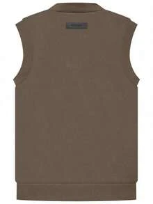 Essentials V-Neck Vest Brown (192SU225054FW) Women's Size XXS-2XL   Non-Binding V-Neck Design, Sports Minimalism, Transitional Season Undershirt Airy Wool Material, Universal Layering - màu nâu - Xem 2