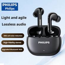 Tai nghe Bluetooth 6.0 Philips TAT1320, thời gian chơi nhạc 28 giờ, trình điều khiển độ trung thực cao 10mm, micro AI, tai nghe không dây dạng bán nhét tai dành cho nghe nhạc và gọi điện - Màu đen/trắng - Xem 13