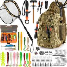 Fishing Backpack With Tackle Boxes, Waterproof Fishing Sling Tackle Bag For Fishing Gear With Rod Holder, Fishing Gifts For Men With Fishing Lures, Fishing Pliers, Fish Lip Gripper.,41466824 - Orange - View 1
