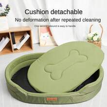 1pc Oxford Fabric Rectangular Pet Bed, Waterproof & Dirt-Resistant, Multi-Purpose Dog/Cat Bed, Warm Soft Comfortable Anti-Hair, Suitable For Small/Medium/Large Cats & Dogs, All Seasons - Multicolor - View 6