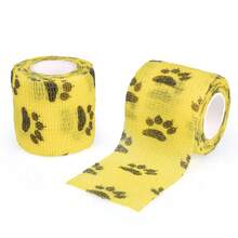 1/3pcs Self-Adhesive Pet Bandage, Veterinary Sticky Wrap, Non-Woven Tape, Suitable For Dog Legs, Paws And Wounds, 0.98in/2in Wide Bandage, Paw Print Design, Breathable Packaging Tape, Suitable For Dogs And Cats, Durable Bandage, Can Be Used For Sports Protection (Random Color) - Multicolor - View 17