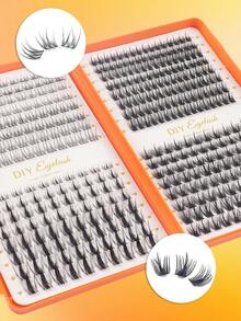 400 piezas Libro de pestañas individuales Extensiones de racimos Pestañas postizas DIY en casa Extensiones de racimos de pestañas Maquillaje Racimos de pestañas, Racimos de pestañas, Pestañas individuales, Pestañas, Pestañas postizas - D - Ver 4