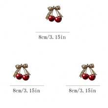 1pc/2pcs/3pcs Leopard Print Cherry Heat Transfer Printing Patch, DIY Ironing Fabric Sticker, Suitable For T-Shirts, Hoodies, Baseball Caps, Canvas Bags - L+S - View 4