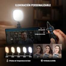 Tangle Free Bi Color Warm And Cool LED Selfie Clip Light Phone External Flashes & Selfie Lights With USB Controller Women's Day Gift - NL10 dengan Klip - View 4
